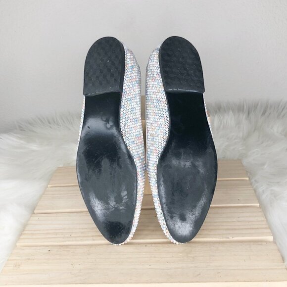 L. J. Simone New York Vintage Pastel Rainbow Beaded Loafers Size 11 - Picture 3 of 5